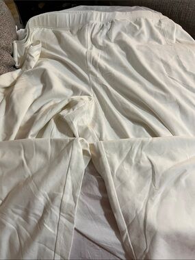 Women's Cream Wide-Leg Pants - Soft Draped Style